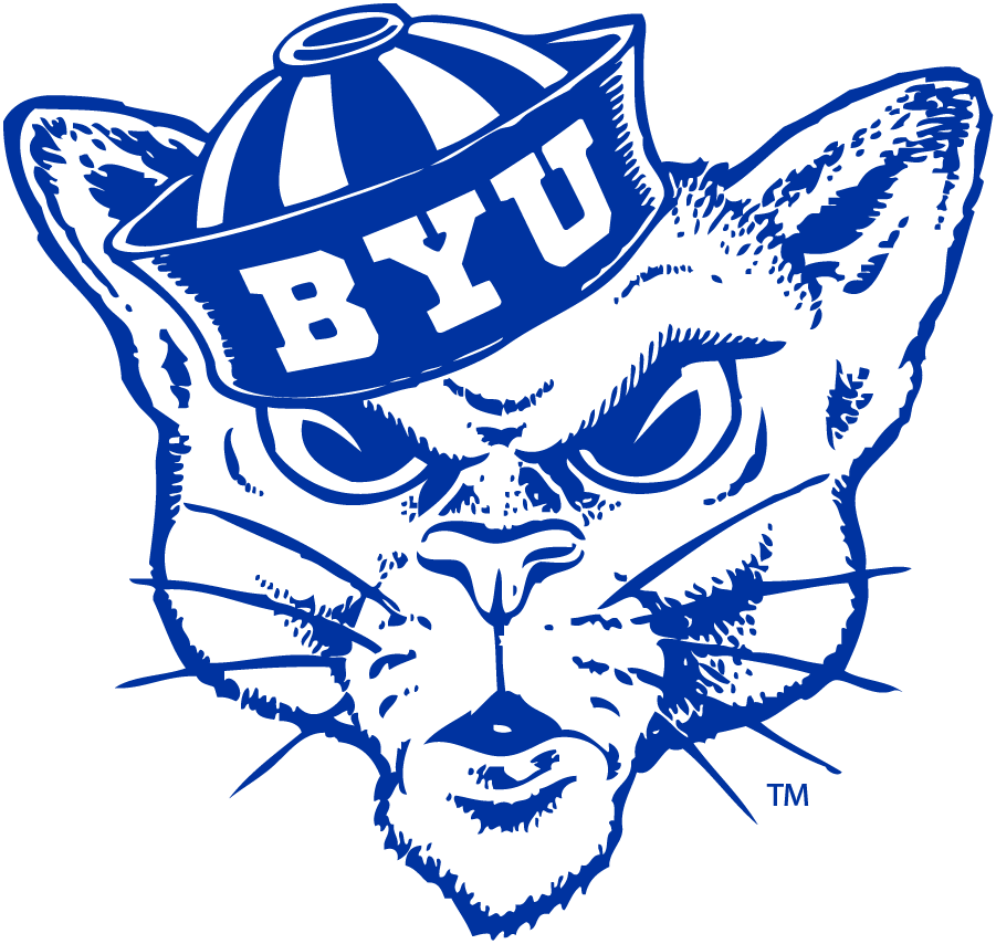 Brigham Young Cougars 1964-1982 Primary Logo diy iron on heat transfer...